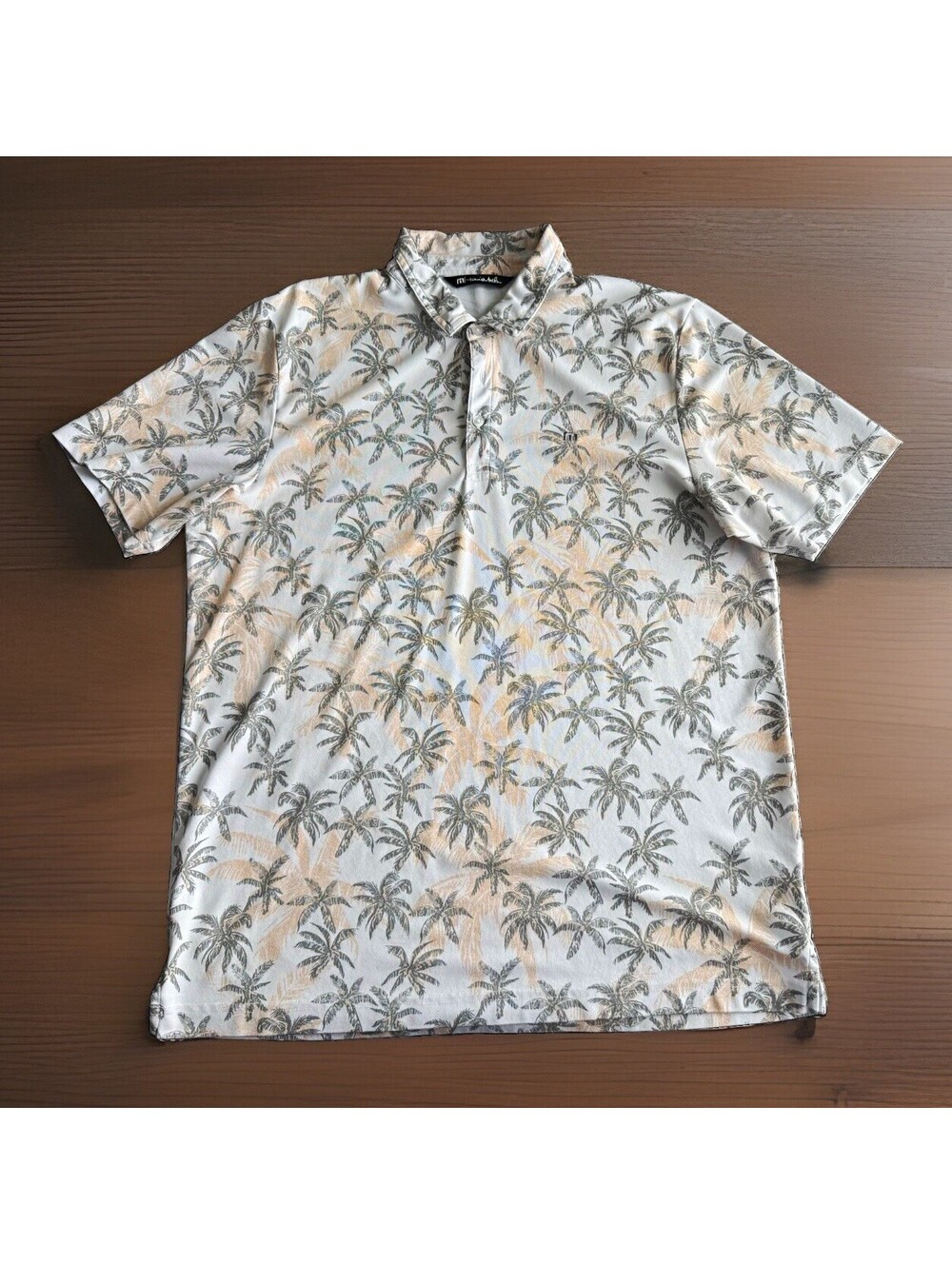 Travis Mathew NWOT Men’s Barge Right In XL Ultra Soft Golf Polo Shirt Palm Tree